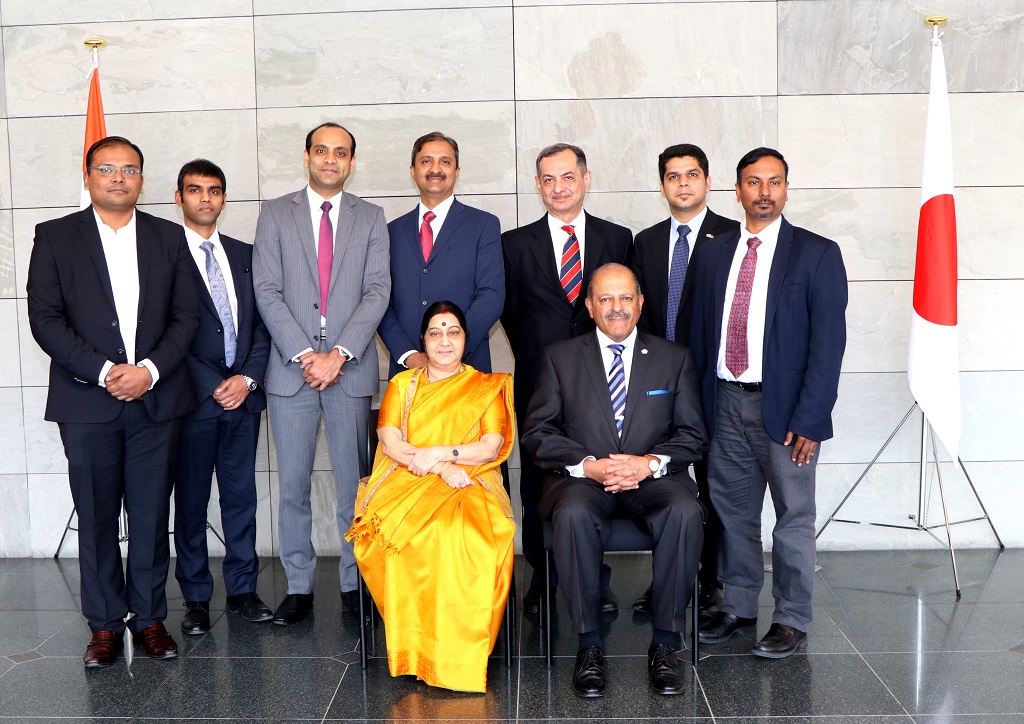 Ms. Sushma Swaraj, Hon’ble External Affairs Minister, Government of India at her first official visit to Japan for the 9th India Japan Strategic Dialogue